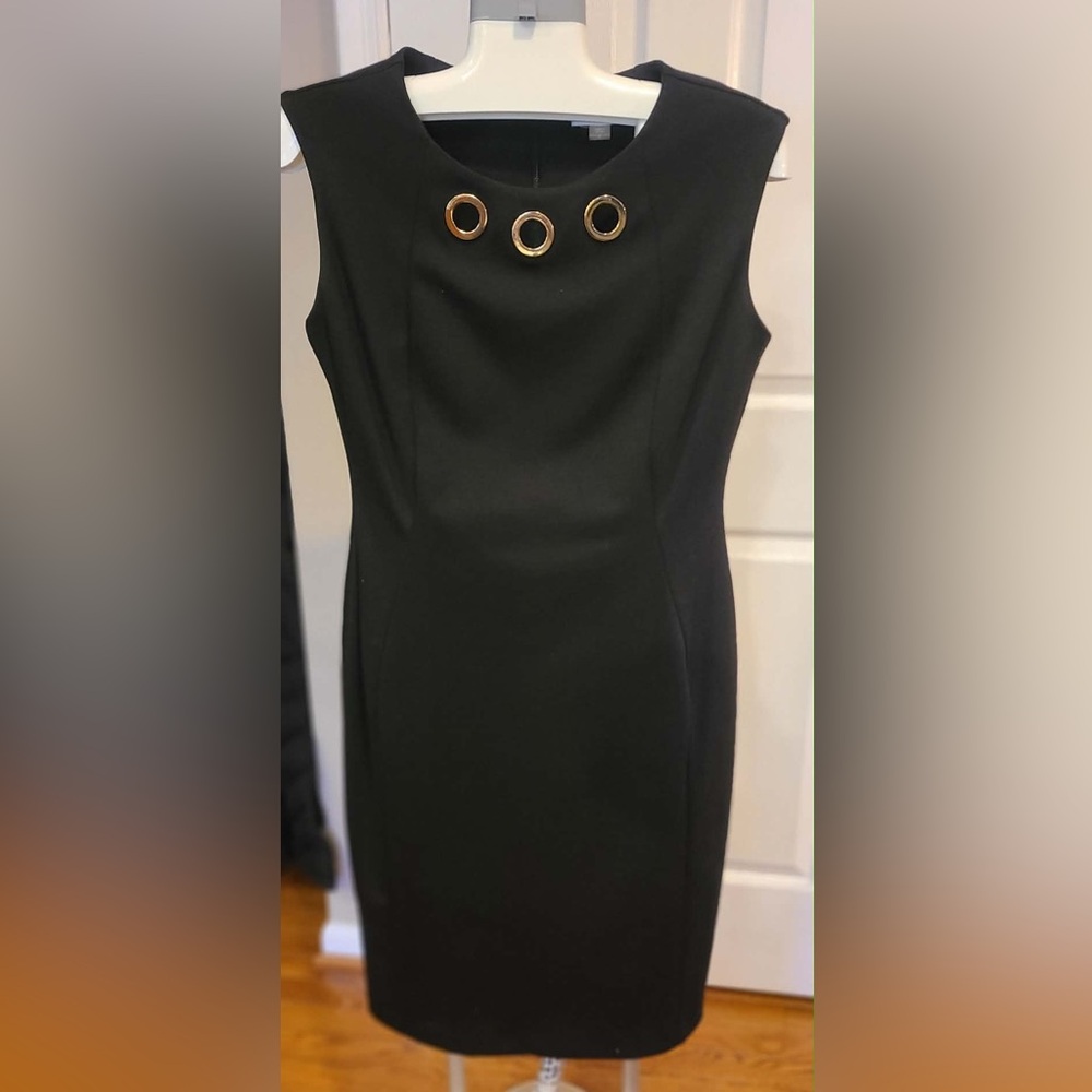 Calvin Klein Black Dress with silver Accents
